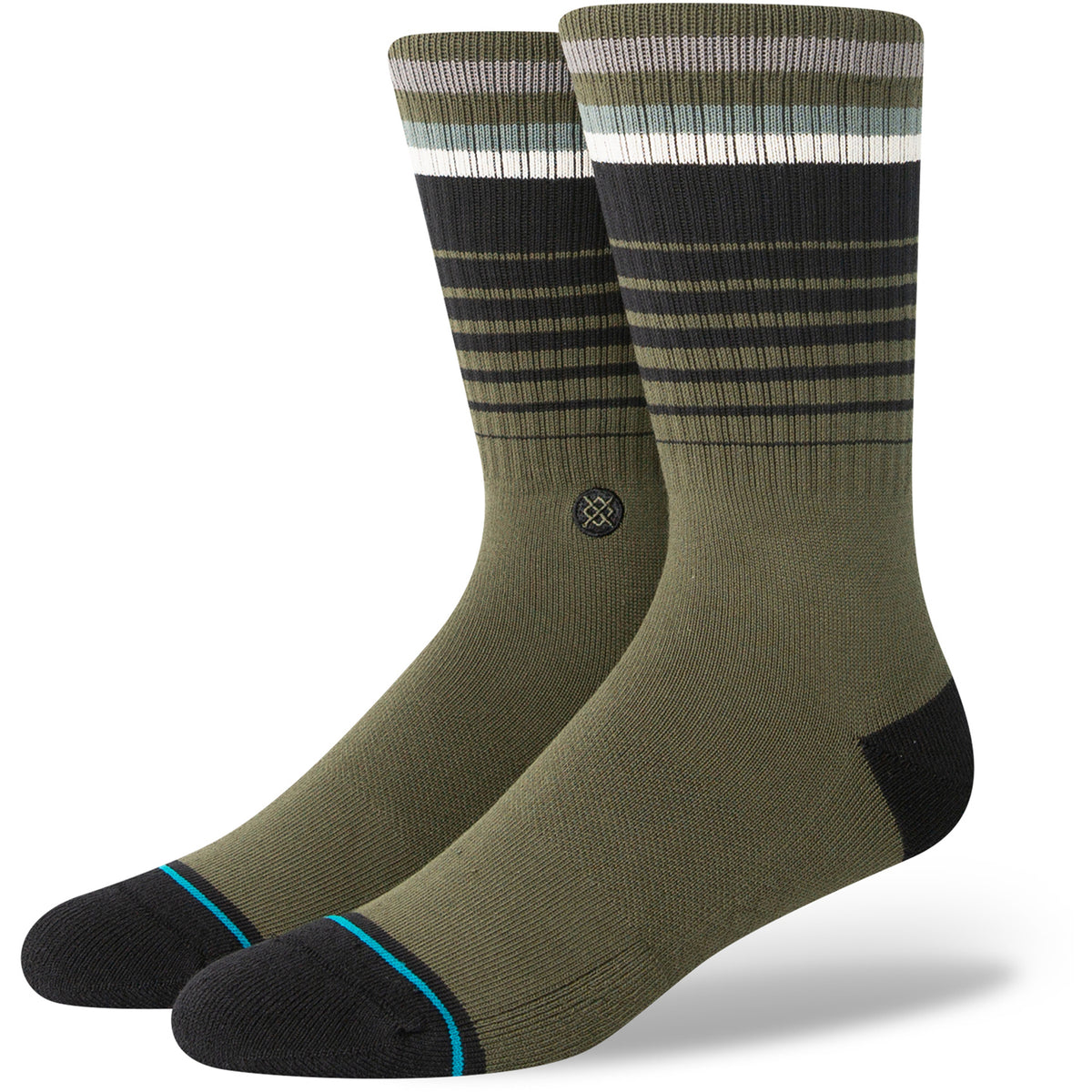 Stance Emmit Crew Socks Dark Green