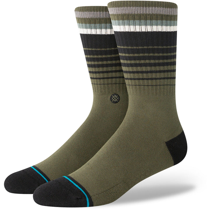 Stance Emmit Crew Socks Dark Green