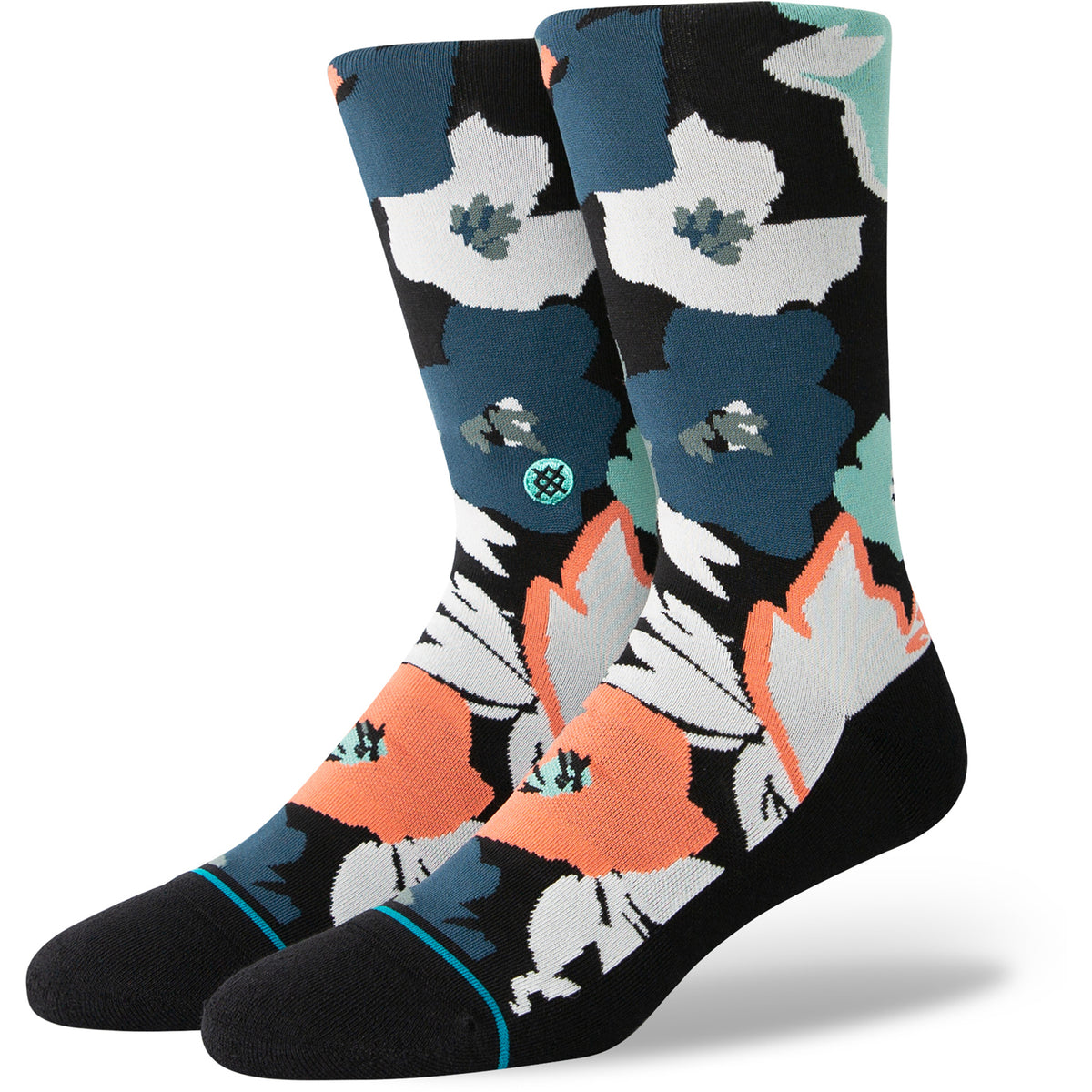 Stance Flower Beds Crew Socks Black