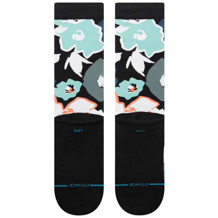 Stance Flower Beds Crew Socks Black