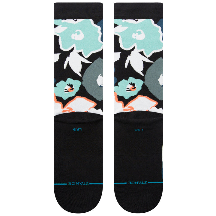 Stance Flower Beds Crew Socks Black