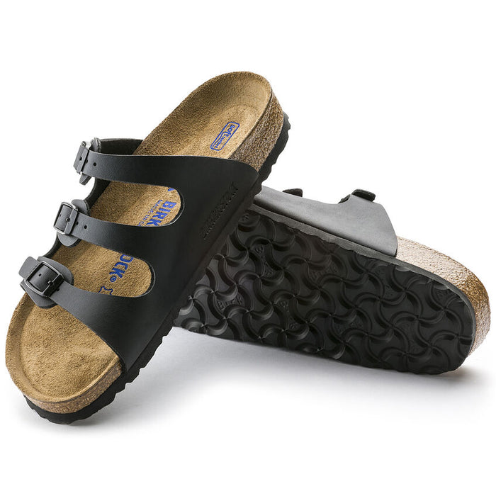 Birkenstock Florida Birko-Flor Soft Footbed Sandals - Women's Black