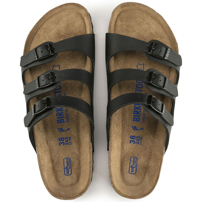 Birkenstock Florida Birko-Flor Soft Footbed Sandals - Women's Black