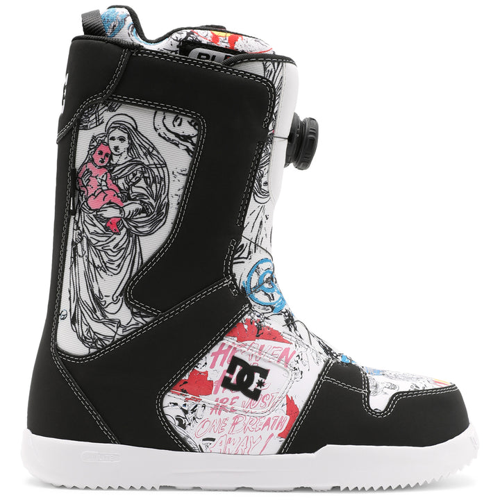 DC AW Phase Boa Snowboard Boots 2024 White/Black Print