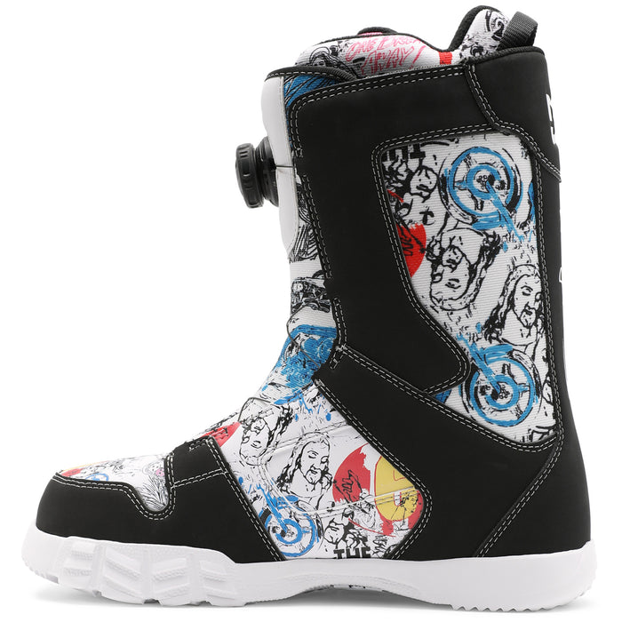 DC AW Phase Boa Snowboard Boots 2024 White/Black Print