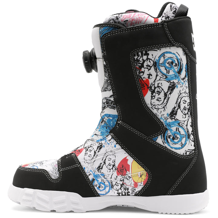 DC AW Phase Boa Snowboard Boots 2024 White/Black Print
