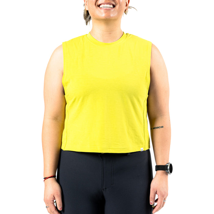 Wild Rye Keller Crop Tank - Women's Celery