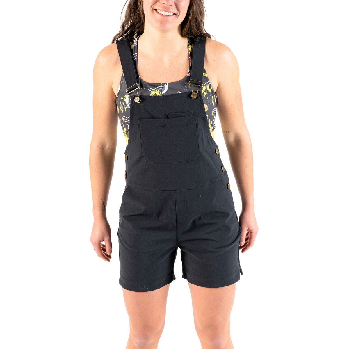 Wild Rye Eeva Short Overalls - Women's Black