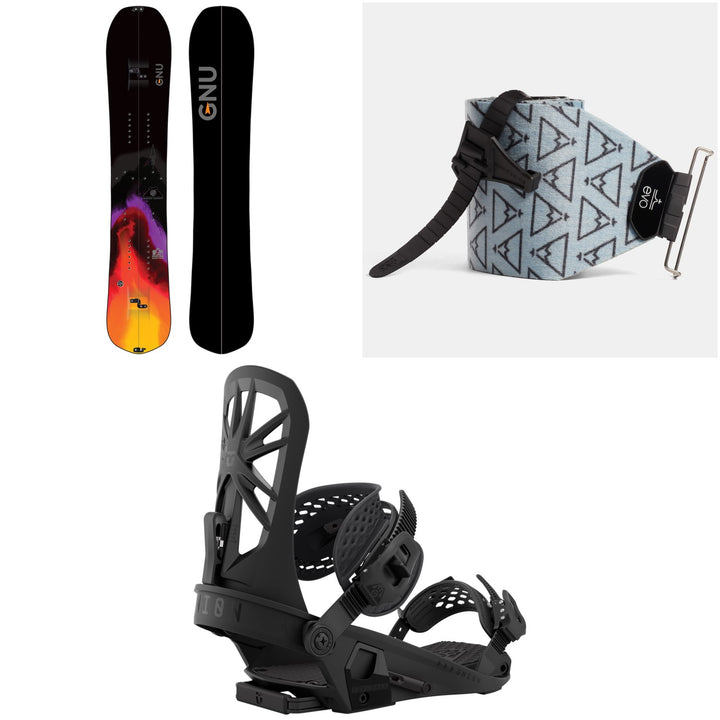 GNU Banked Country Splitboard + evo x Pomoca Pro Glide Splitboard Skins + Union Explorer Splitboard Bindings 2023