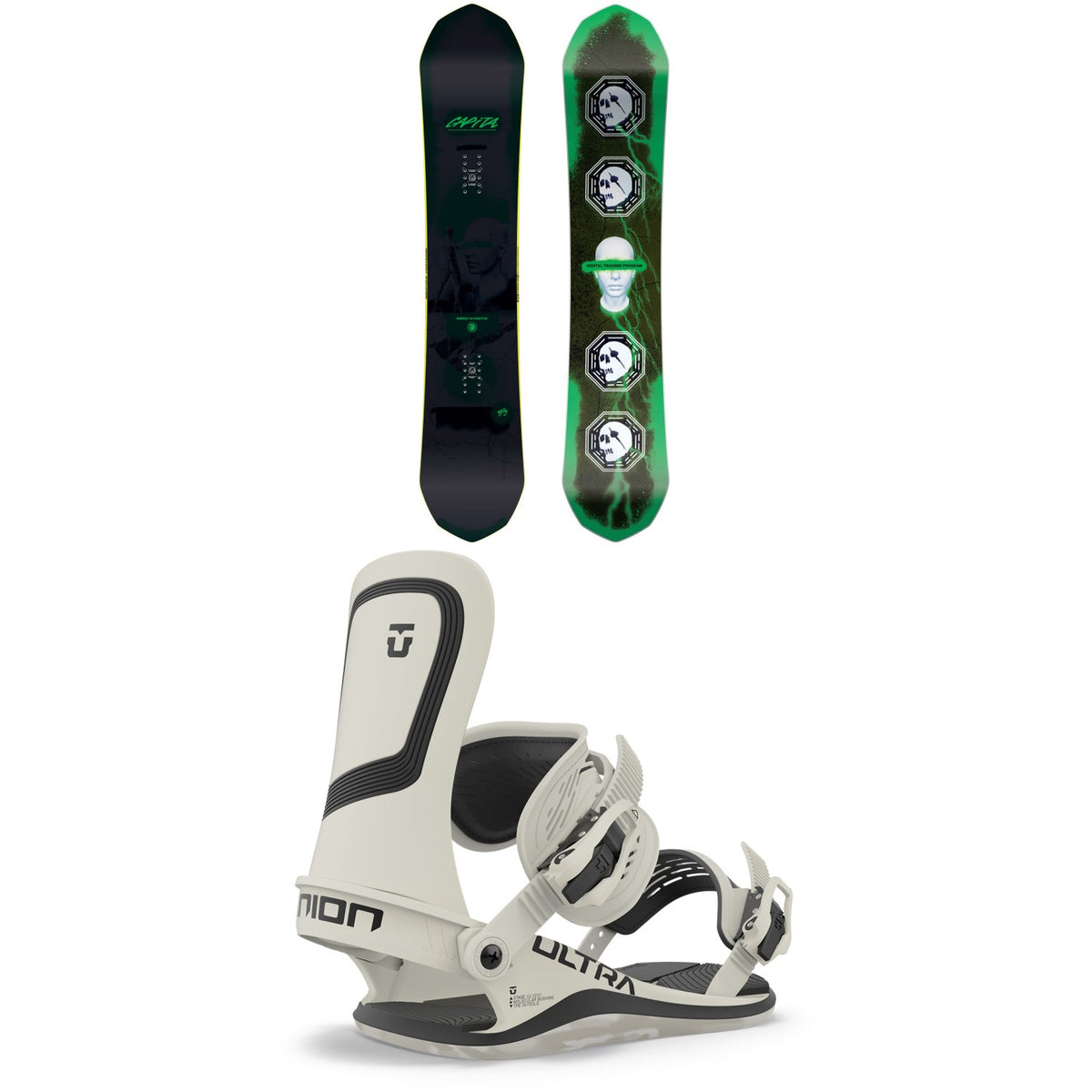 CAPiTA Ultrafear Camber Snowboard + Union Ultra Snowboard Bindings 2024