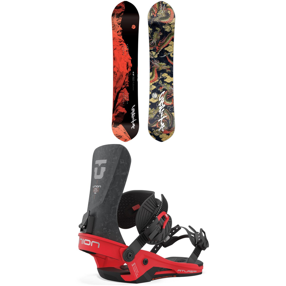 CAPiTA Kazu Kokubo Pro Snowboard + Union Atlas FC Snowboard Bindings 2024