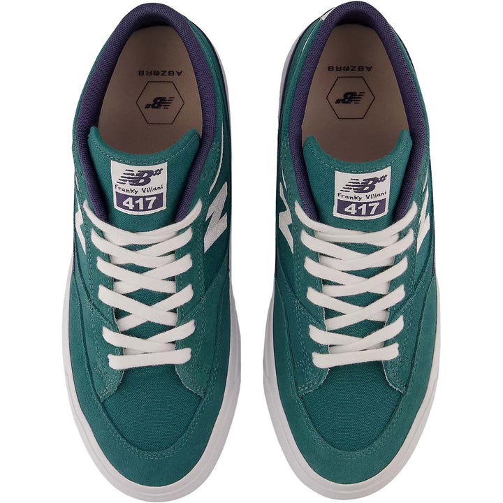New Balance Numeric 417 Franky Villani Shoes - Men's Vintage Teal/White