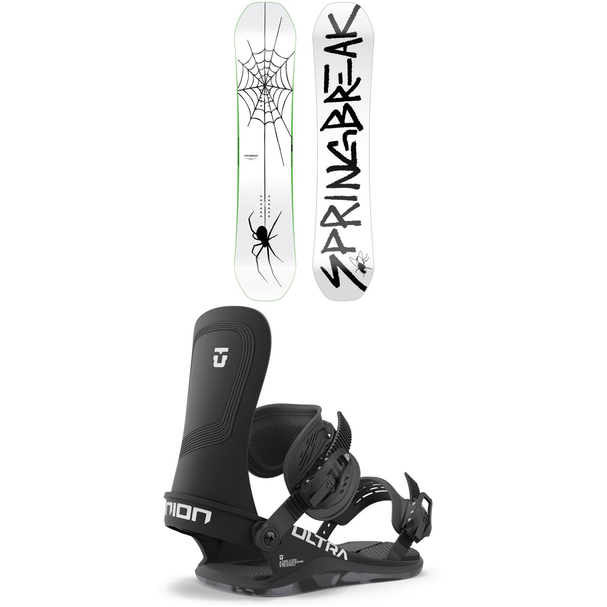 CAPiTA Spring Break Resort Twin Snowboard + Union Ultra Snowboard Bindings 2024