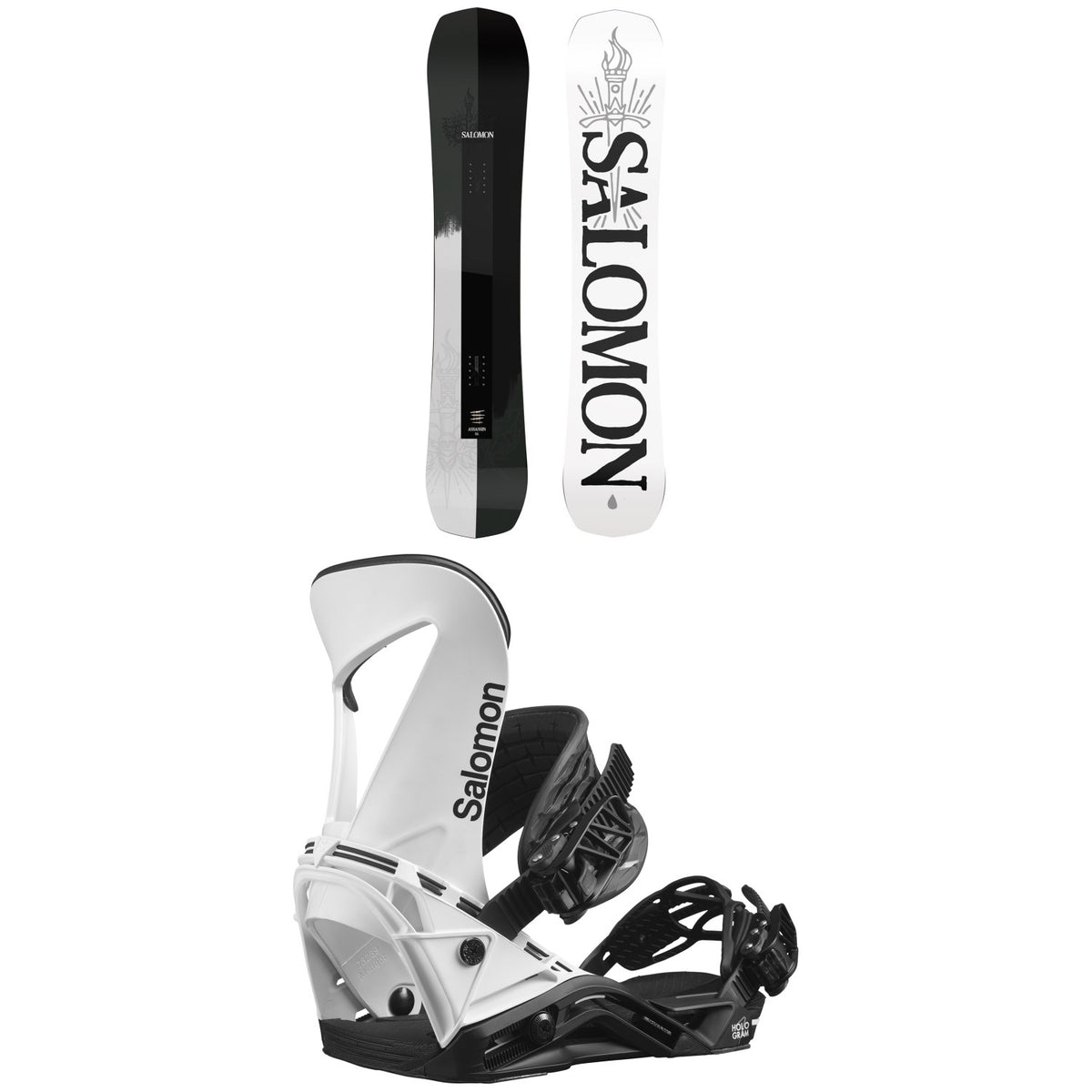 Salomon Assassin Pro Snowboard + Hologram Snowboard Bindings 2023