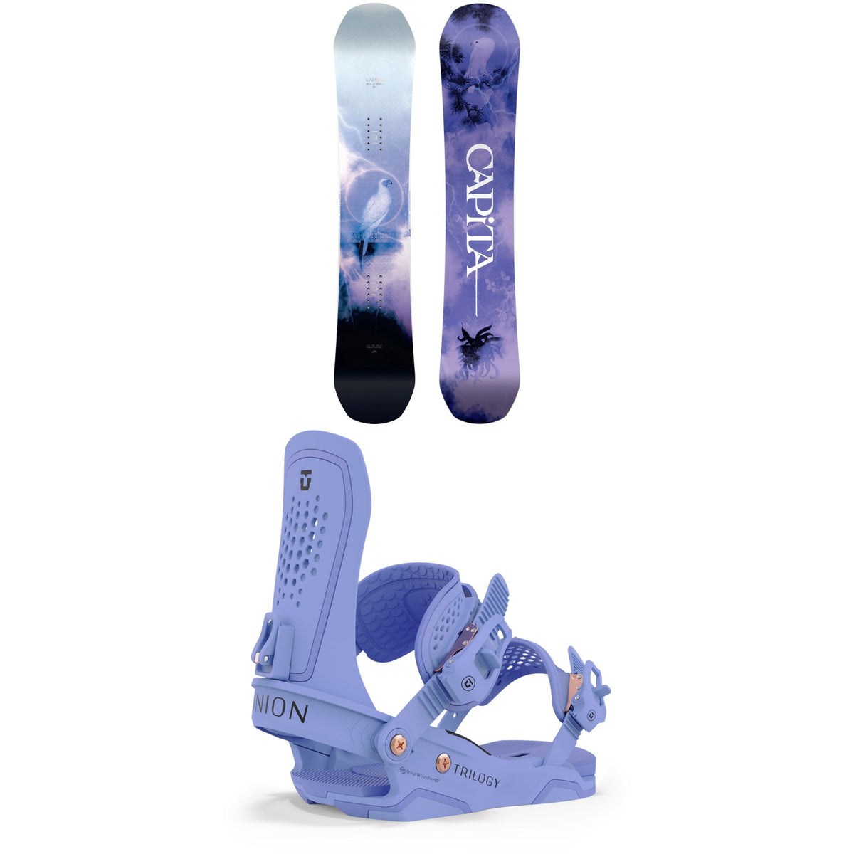 CAPiTA Birds Of A Feather Snowboard + Union Trilogy Snowboard Bindings - Women's 2024