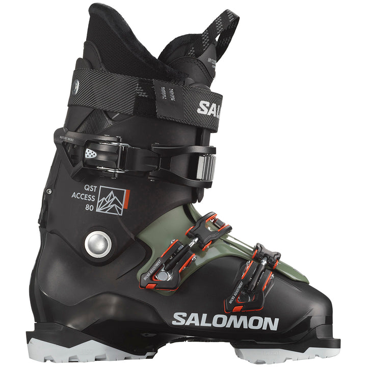 Salomon QST Access 80 Ski Boots 2025 Black/Oil Green/Beluga