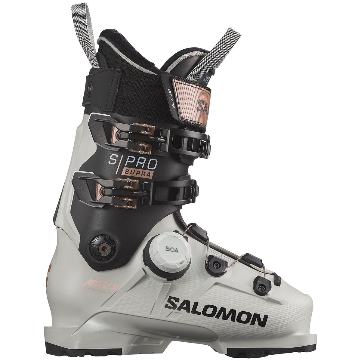 Salomon S/Pro Supra BOA 105 Ski Boots - Women's 2025 Gray Aurora/Black/Pink Gold