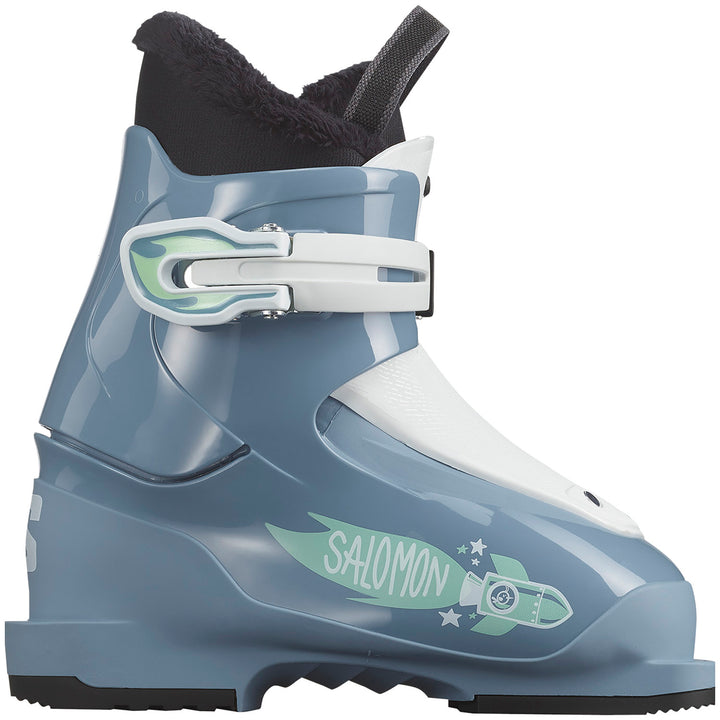 Salomon T1 Ski Boots - Kids' 2027 Copen Blue/White/Spearmint