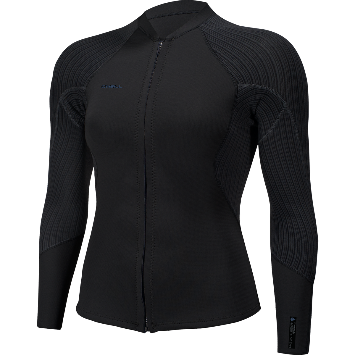 O'Neill 1.5mm Hyperfreak Front Zip Jacket - Women's Black/Black