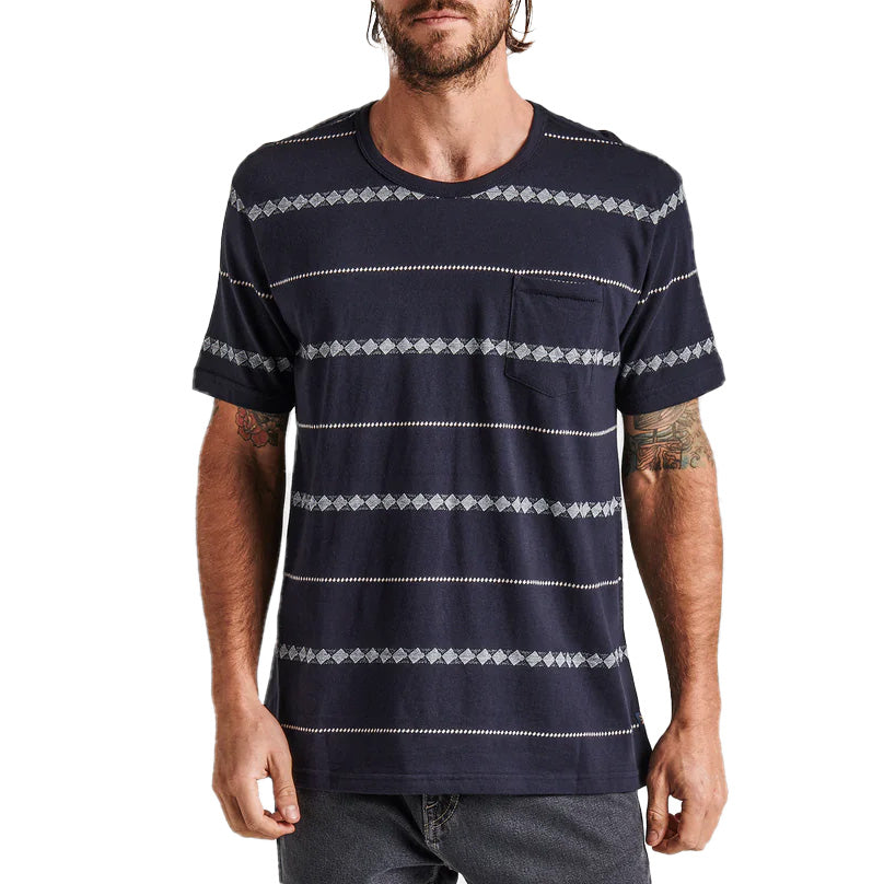 Roark Well Worn Horizon Jacquard T-Shirt - Men's Dark Navy