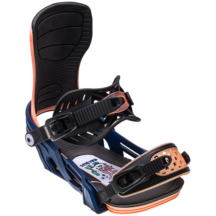 Bent Metal Stylist Snowboard Bindings - Women's 2024 Orange/Blue