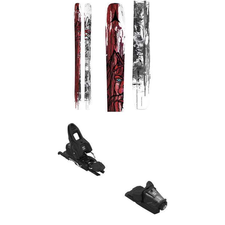 Atomic Bent 90 Skis + Salomon Strive 12 GW Ski Bindings 2024
