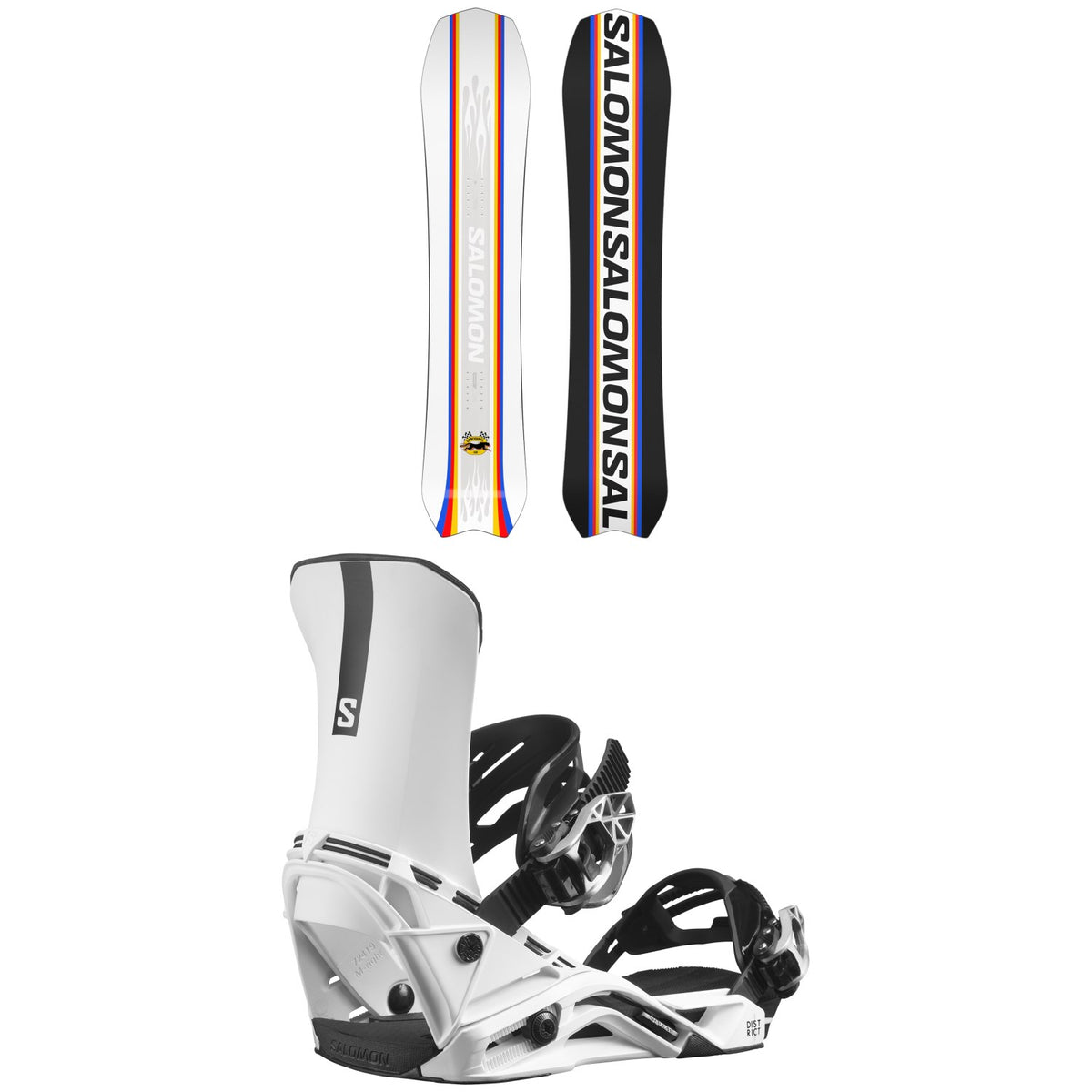 Salomon Dancehaul Snowboard + District Snowboard Bindings 2024