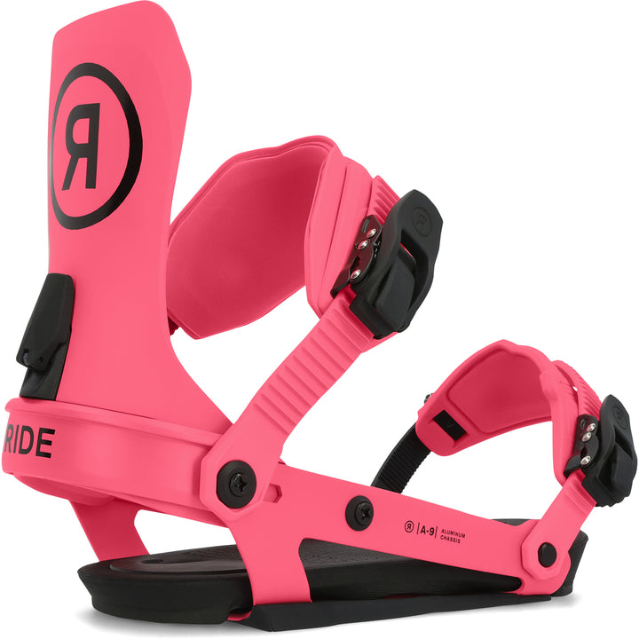 Ride A-9 Snowboard Bindings Pink