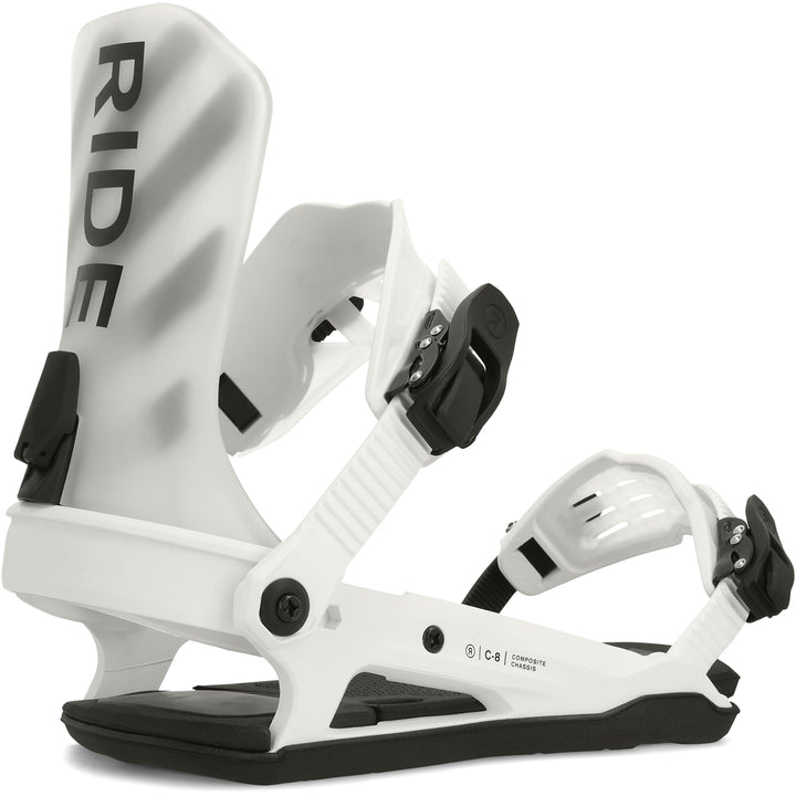 Ride C-8 Snowboard Bindings 2024 White