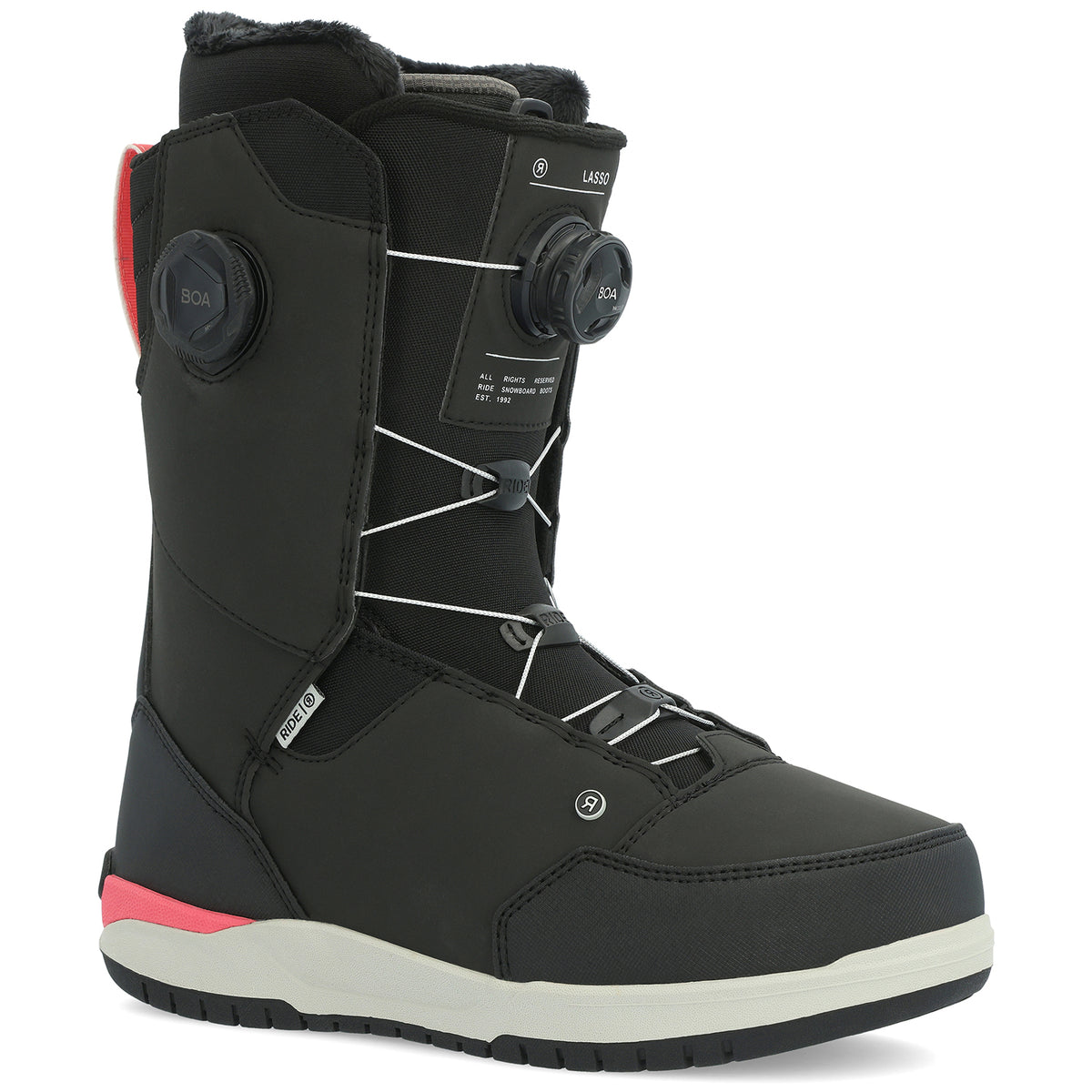 Ride Lasso Boa Snowboard Boots 2024 Pink