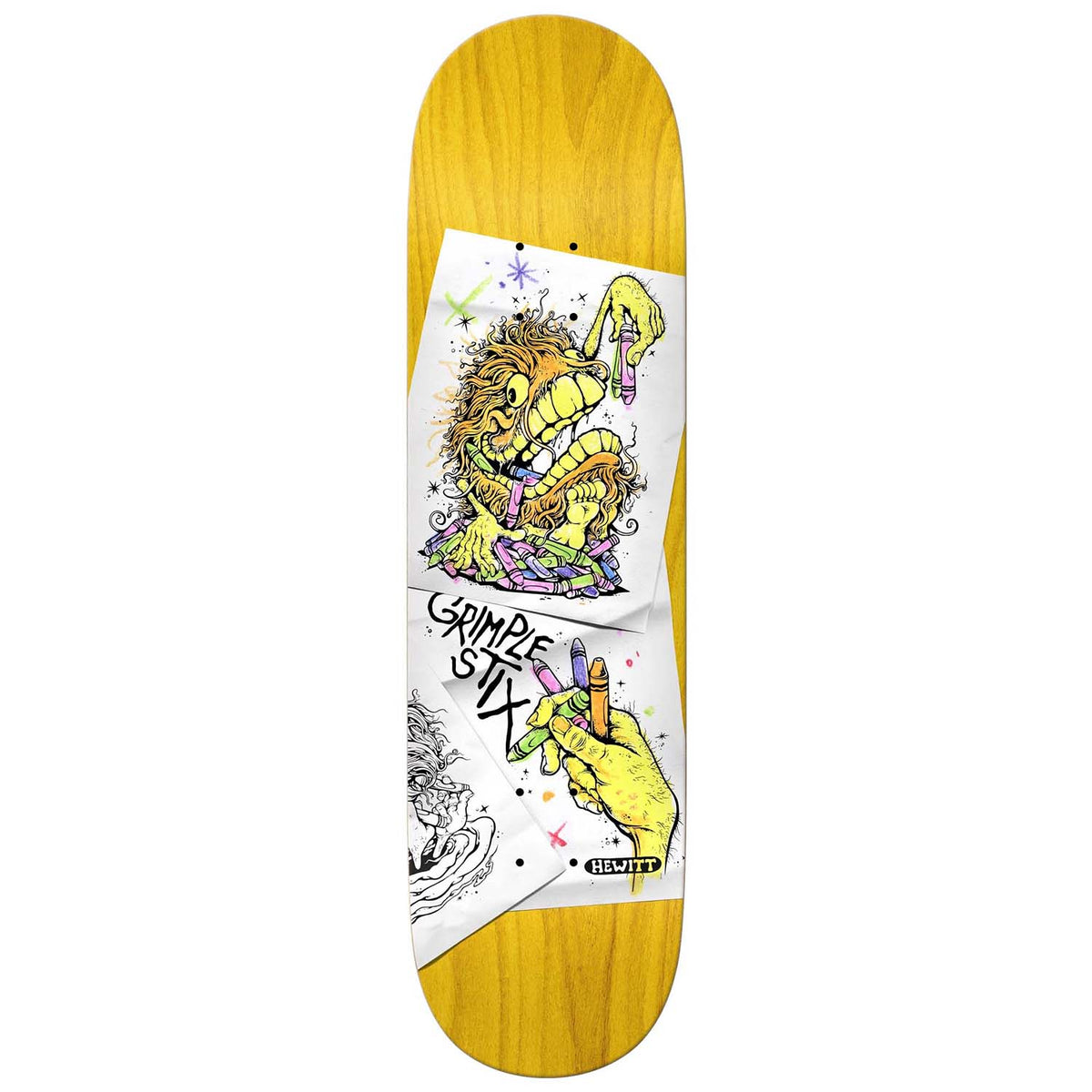 Anti Hero Grimple Stix Hewitt Coloring Book 8.4 Skateboard Deck