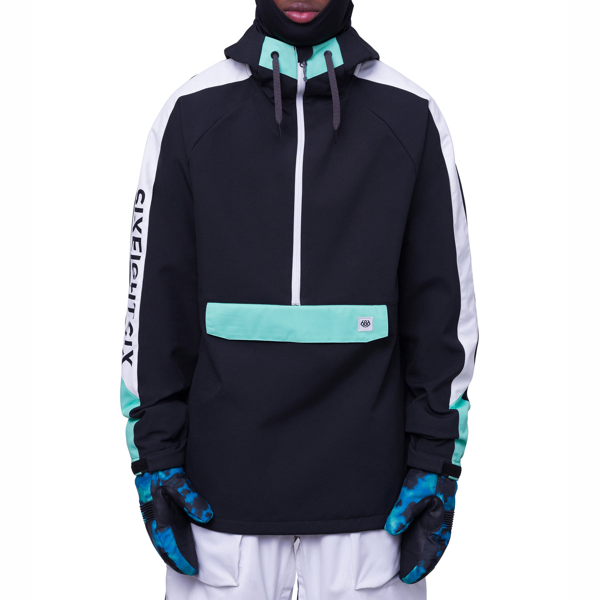 686 Waterproof Anorak - Men's Black Colorblock