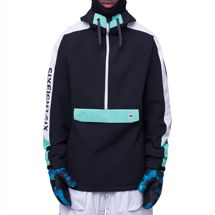 686 Waterproof Anorak - Men's Black Colorblock