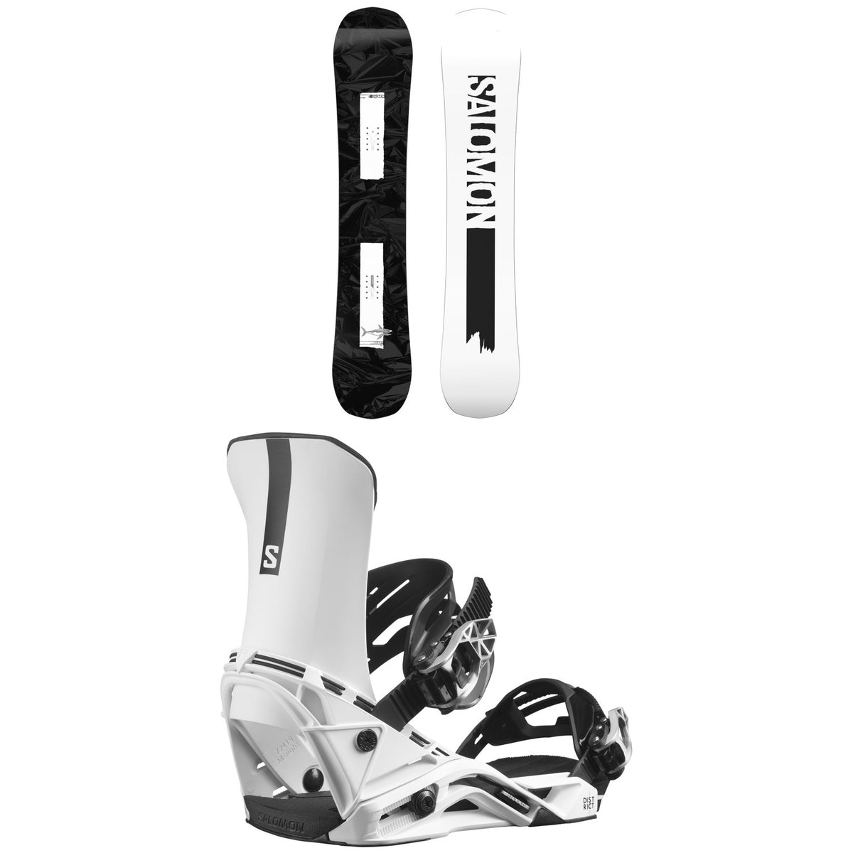 Salomon Craft Snowboard + District Snowboard Bindings 2024