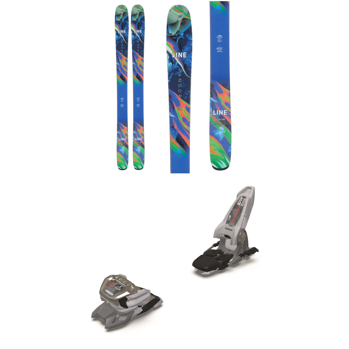 Line Skis Pandora 104 Skis - Women's + Marker Griffon 13 ID Ski Bindings