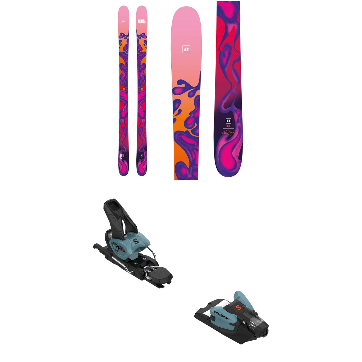 Armada ARW 88 Skis - Women's + Salomon Strive 12 GW Ski Bindings