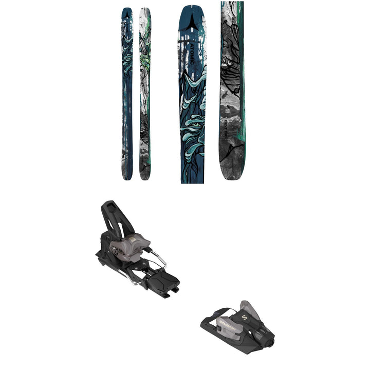 Atomic Bent 100 Skis + Salomon Strive 14 GW Ski Bindings 2024