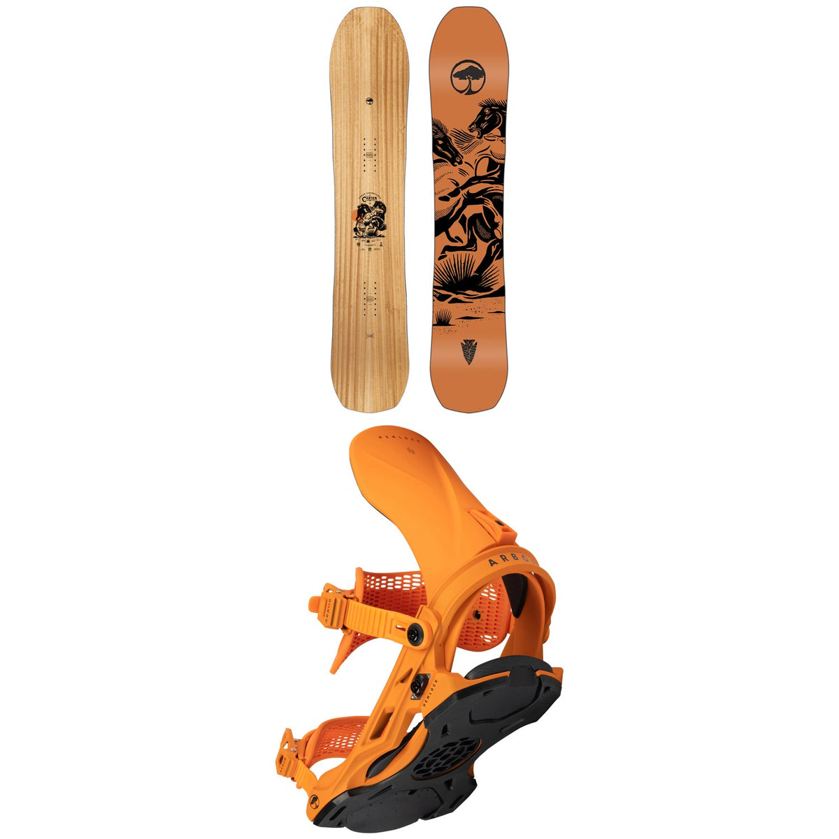 Arbor Carter Camber Snowboard + Hemlock Snowboard Bindings 2024