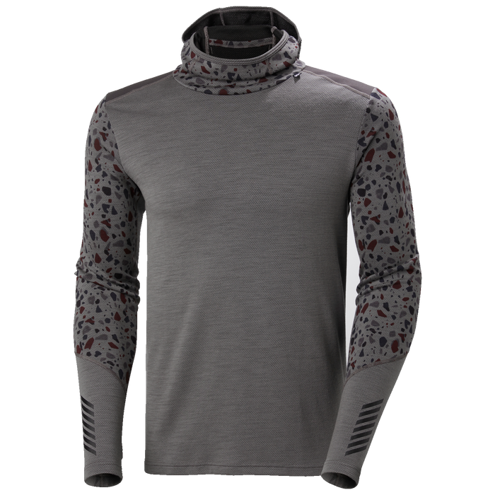 Helly Hansen Lifa Merino BLC Hoodie - Men's Concrete Granite