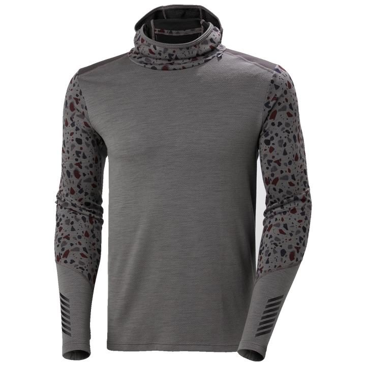 Helly Hansen Lifa Merino BLC Hoodie - Men's Concrete Granite