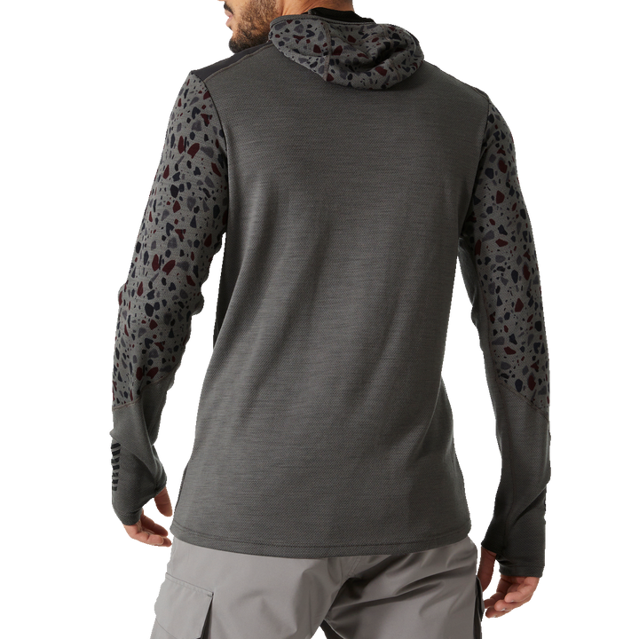 Helly Hansen Lifa Merino BLC Hoodie - Men's Concrete Granite