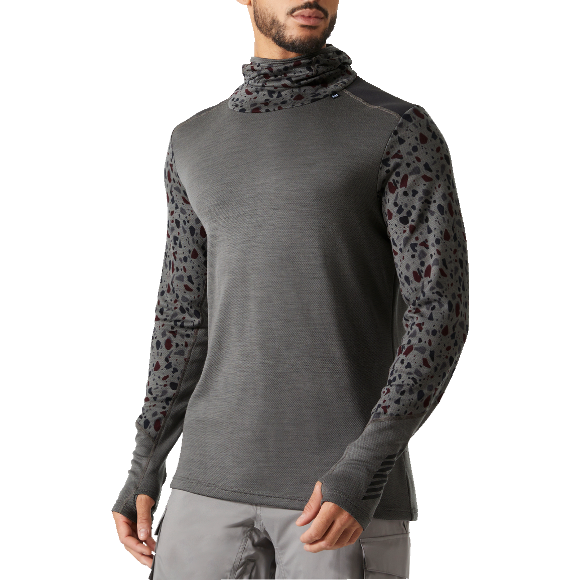 Helly Hansen Lifa Merino BLC Hoodie - Men's Concrete Granite