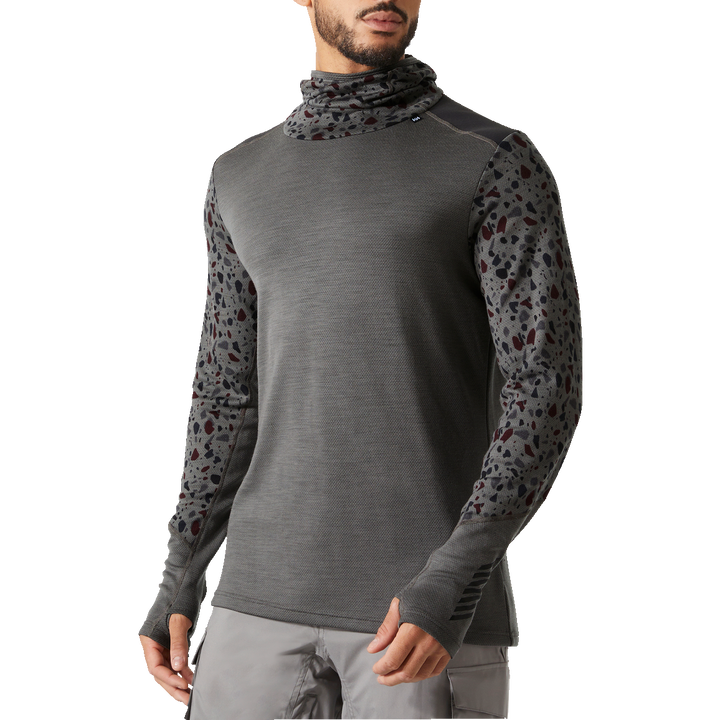 Helly Hansen Lifa Merino BLC Hoodie - Men's Concrete Granite