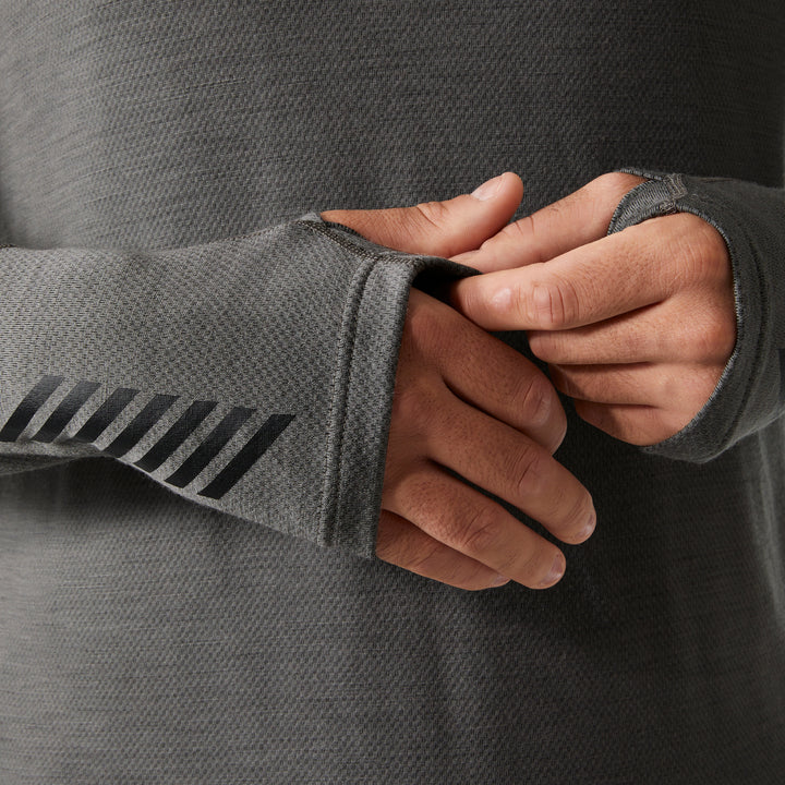 Helly Hansen Lifa Merino BLC Hoodie - Men's Concrete Granite