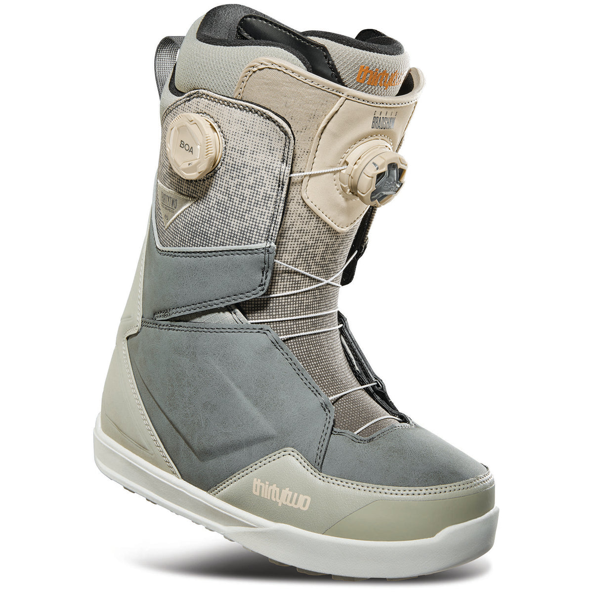 thirtytwo Lashed Double BOA Bradshaw Snowboard Boots 2024 Grey/Tan