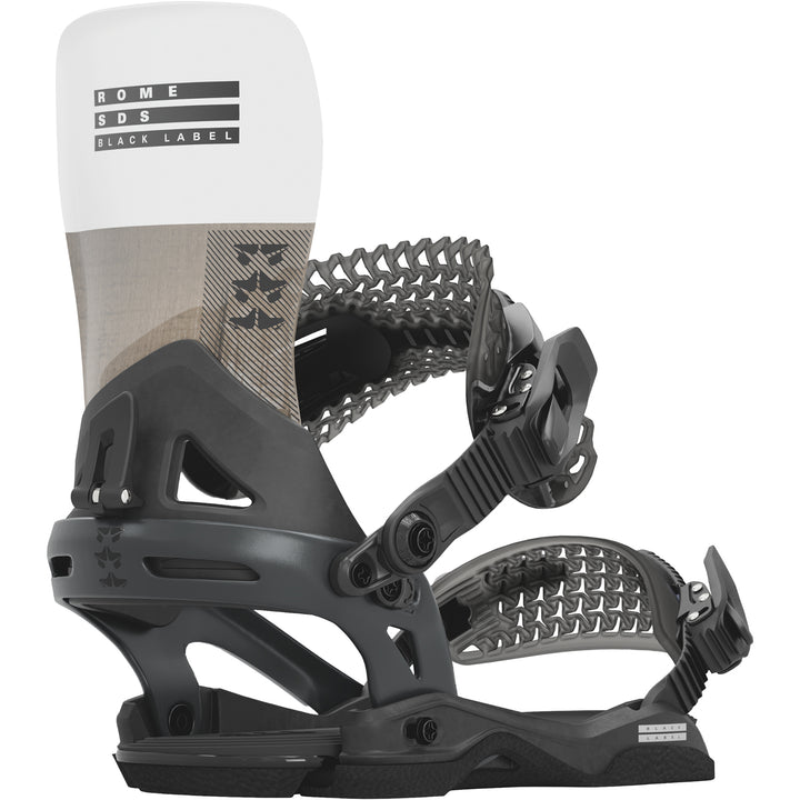 Rome Black Label Snowboard Bindings 2025 Black/White