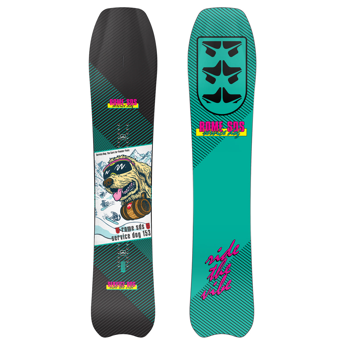 Rome Service Dog Snowboard 2024
