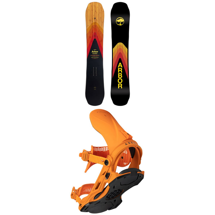 Arbor Shiloh Camber Snowboard + Hemlock Snowboard Bindings 2024