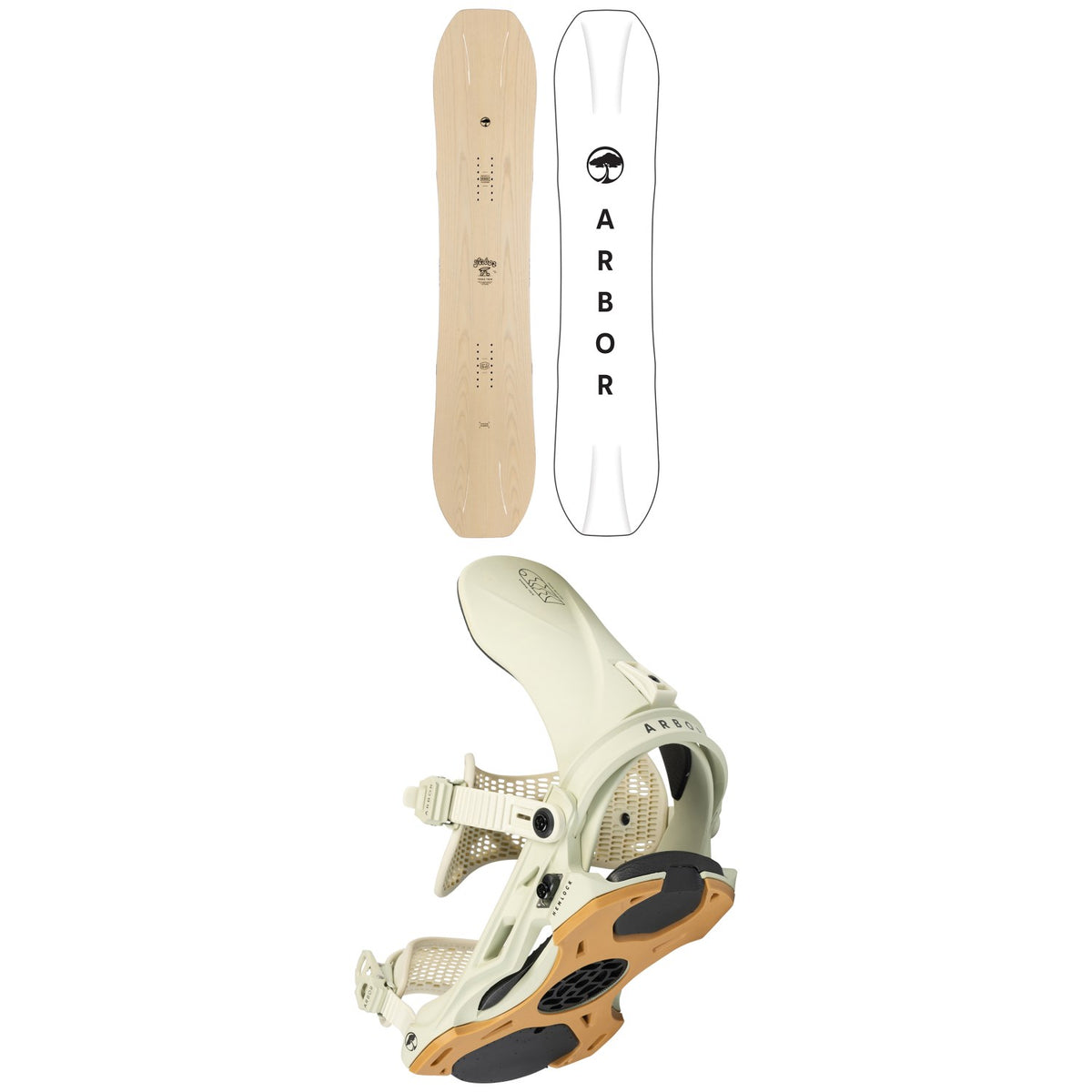 Arbor Terra Twin Camber Snowboard + Hemlock Snowboard Bindings 2024