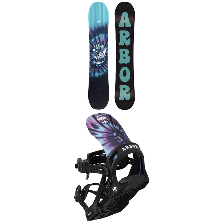 Arbor Cheater Rocker Snowboard + Sapling Snowboard Bindings - Kids' 2024